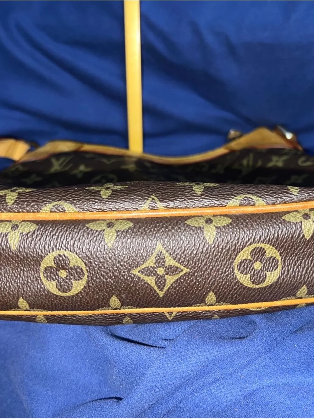LV Odean PM -Monogram Brown Crossbody Bag with Tan Leather Trim